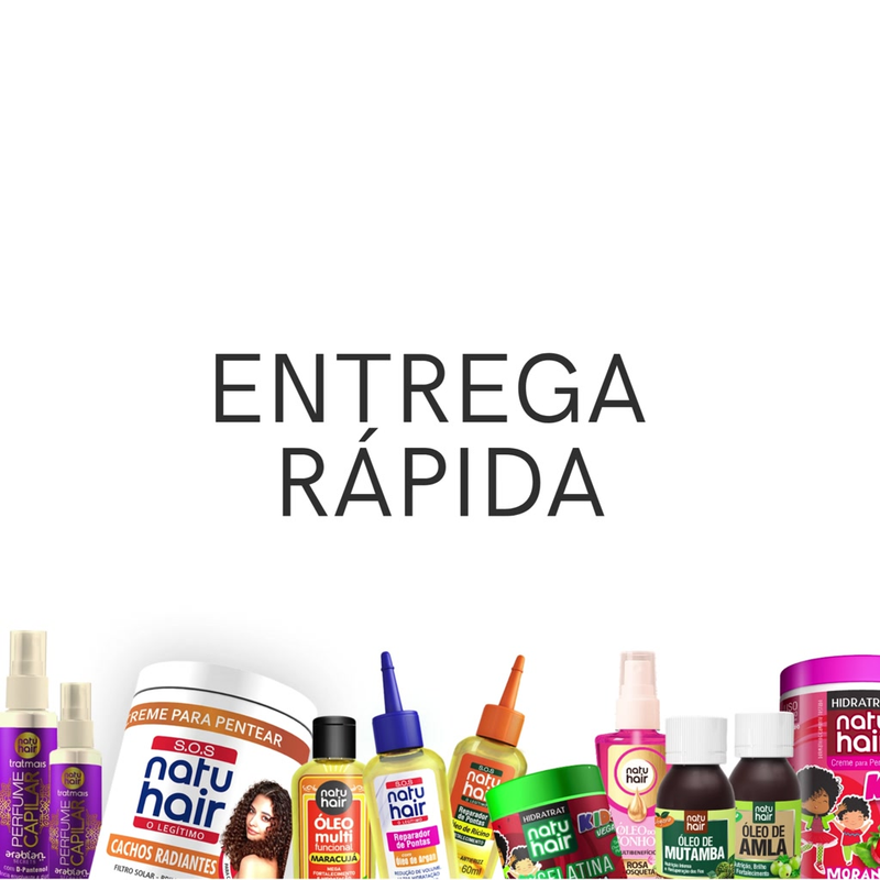 Kit Terapia Capilar Óleo de Coco + Rícino + Alecrim Natuhair 60ml