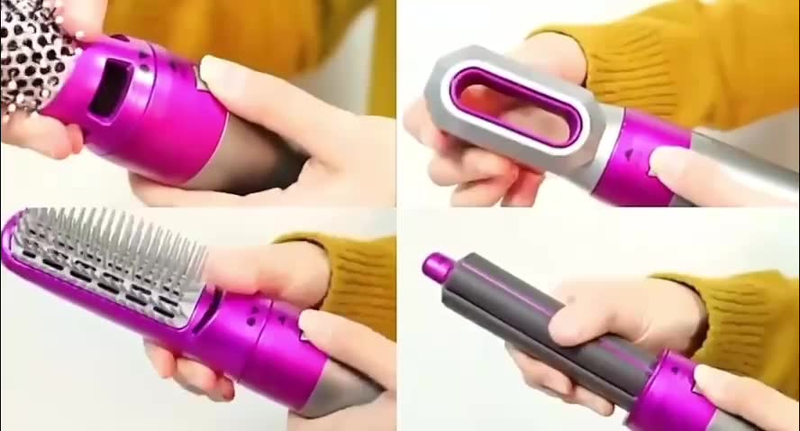 Airwrap Styler 5 em 1 secador de cabelo escova de ar quente modelador alisador de cabelo escova