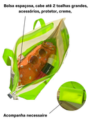 Bolsa de Praia Feminina Silicone Grande Com Necessaire Piscina Verão