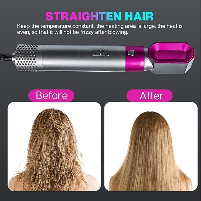 Airwrap Styler 5 em 1 secador de cabelo escova de ar quente modelador alisador de cabelo escova