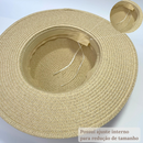 Chapéu Feminino Paris Personalizado Dobrável de Praia Aba Média Com Faixa Personalizada