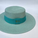 Chapéu Feminino Paris Personalizado Dobrável de Praia Aba Média Com Faixa Personalizada