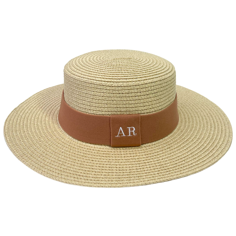 Chapéu Feminino Paris Personalizado Dobrável de Praia Aba Média Com Faixa Personalizada