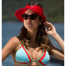 Viseira turbante com proteção solar UV chapéu de praia clube piscina esporte