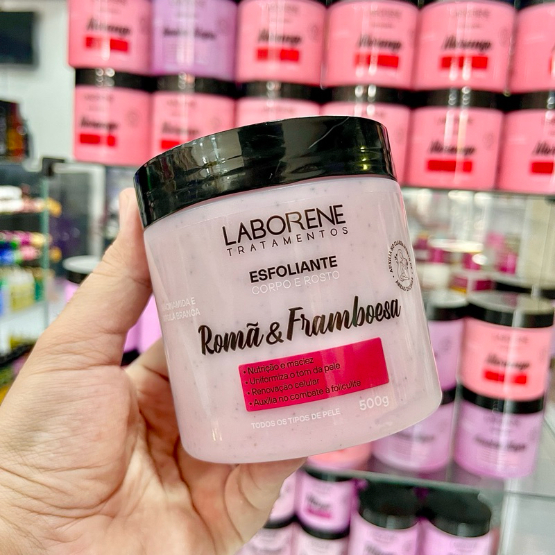 Esfoliante Corpo e Rosto Skincare Laborene 500g Auxilia no Clareamento de Áreas Escuras
