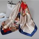 Lenço Feminino Luxo 90x90 em Cetim: Multiuso para Cabelo, Pescoço e Acessórios