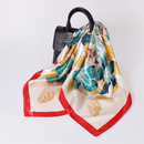 Lenço Feminino Luxo 90x90 em Cetim: Multiuso para Cabelo, Pescoço e Acessórios