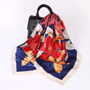 Lenço Feminino Luxo 90x90 em Cetim: Multiuso para Cabelo, Pescoço e Acessórios