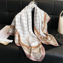 Lenço Feminino Luxo 90x90 em Cetim: Multiuso para Cabelo, Pescoço e Acessórios