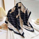 Lenço Feminino Luxo 90x90 em Cetim: Multiuso para Cabelo, Pescoço e Acessórios