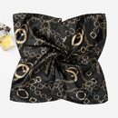 Lenço Feminino Luxo 90x90 em Cetim: Multiuso para Cabelo, Pescoço e Acessórios