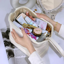 Nécessaire de Cosméticos de Grande Capacidade Com Duas Camadas e Alça