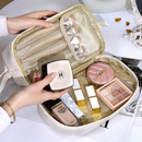 Nécessaire de Cosméticos de Grande Capacidade Com Duas Camadas e Alça
