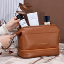 Nécessaire de Cosméticos de Grande Capacidade Com Duas Camadas e Alça