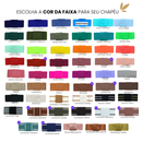 Chapéu Feminino Paris Personalizado Dobrável de Praia Aba Média Com Faixa Personalizada