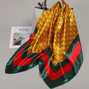 Lenço Feminino Luxo 90x90 em Cetim: Multiuso para Cabelo, Pescoço e Acessórios