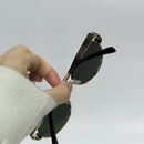 Óculos De Sol Ovais Vintage Pequena Armação De Metal Retrô Proteção UV400 Da Moda Unissex