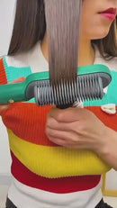 Escova Alisadora Bivolt 5 em 1 - Alisa, Hidrata, Modela, Alinha e Anti-Frizz