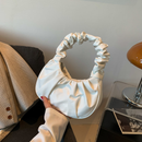 Saco de Nuvem Pregueado Moda Sólida Cor Simples Grande Capacidade Bolsa de Mão marisa