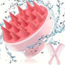 Escova De Shampoo De Silicone Macio Limpa E Remove Caspa , Massageia O Couro Cabeludo Alivia Coceira