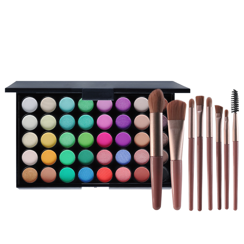 Paleta de Sombras com 40 Cores - Acabamento Matte e Shimmer, Alta Pigmentação, Efeito Esfumado e Longa Duração.