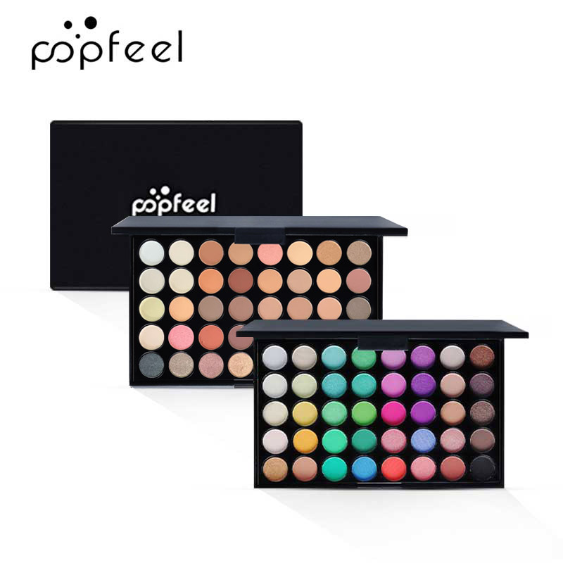Paleta de Sombras com 40 Cores - Acabamento Matte e Shimmer, Alta Pigmentação, Efeito Esfumado e Longa Duração.