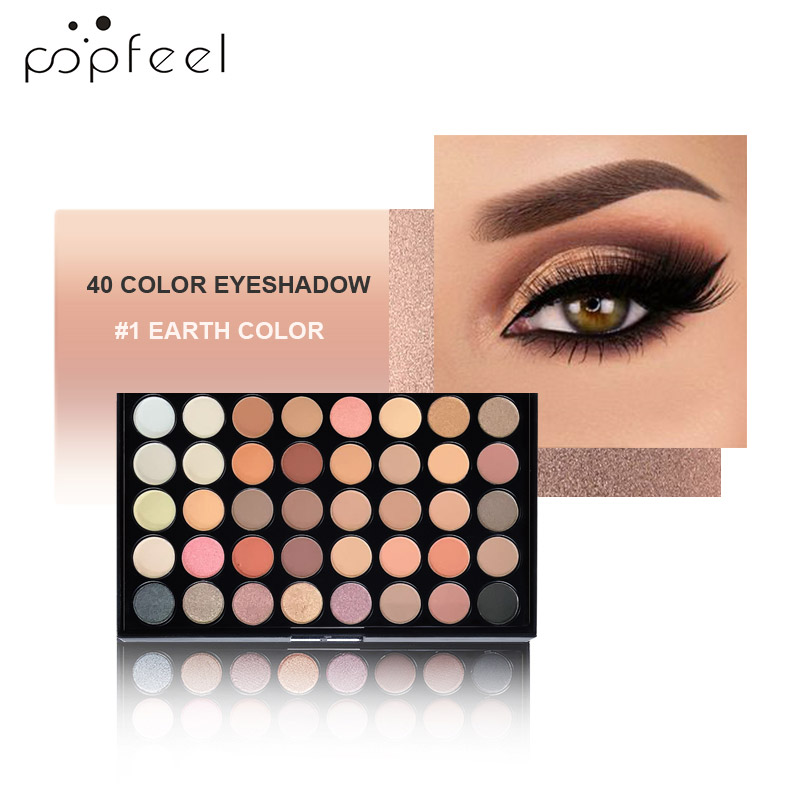 Paleta de Sombras com 40 Cores - Acabamento Matte e Shimmer, Alta Pigmentação, Efeito Esfumado e Longa Duração.