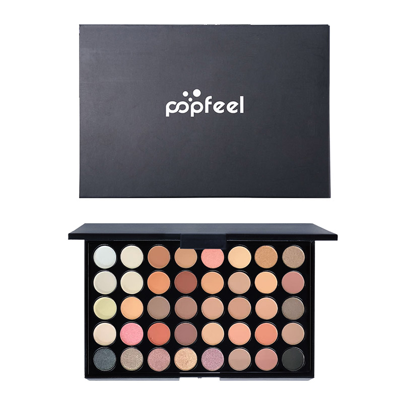 Paleta de Sombras com 40 Cores - Acabamento Matte e Shimmer, Alta Pigmentação, Efeito Esfumado e Longa Duração.