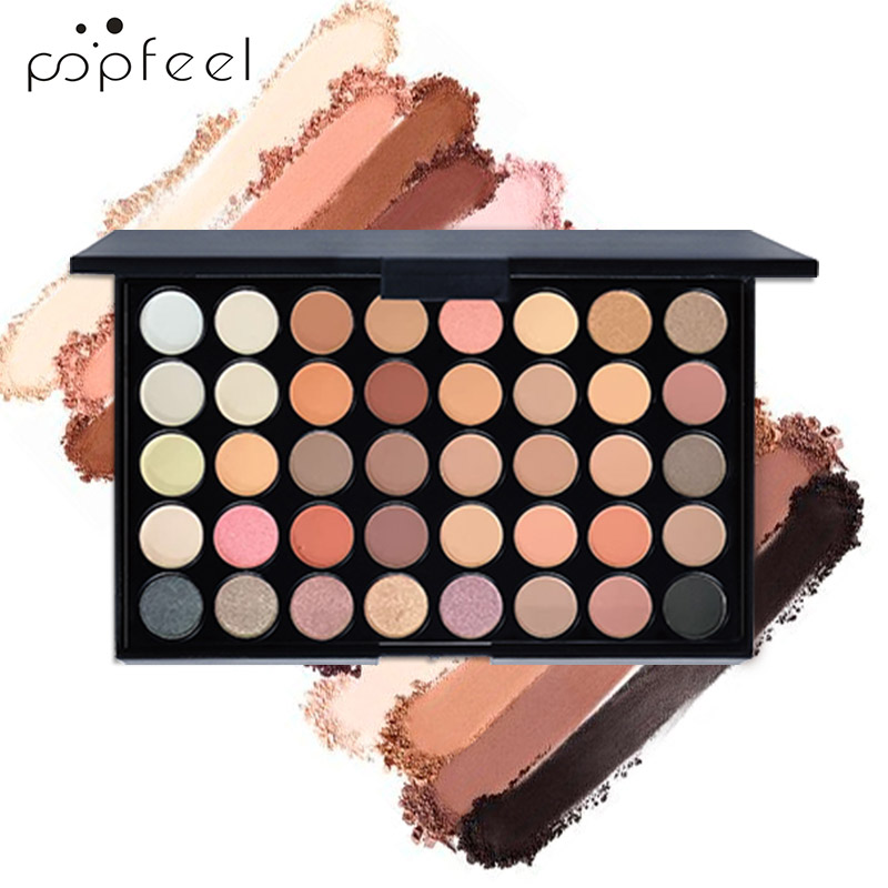 Paleta de Sombras com 40 Cores - Acabamento Matte e Shimmer, Alta Pigmentação, Efeito Esfumado e Longa Duração.