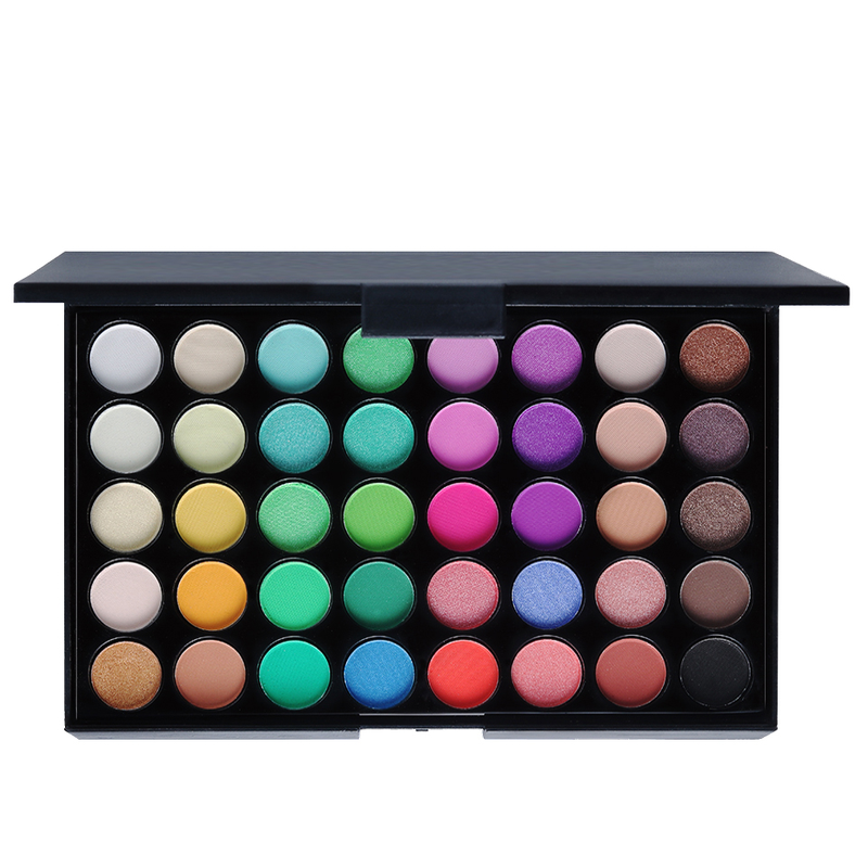 Paleta de Sombras com 40 Cores - Acabamento Matte e Shimmer, Alta Pigmentação, Efeito Esfumado e Longa Duração.