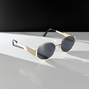 Óculos De Sol Ovais Vintage Pequena Armação De Metal Retrô Proteção UV400 Da Moda Unissex