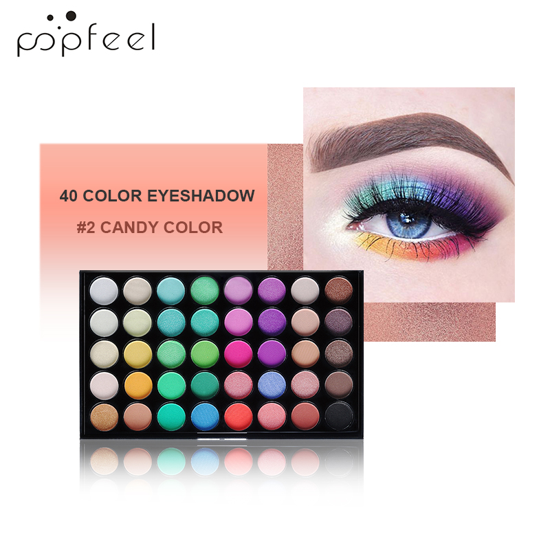 Paleta de Sombras com 40 Cores - Acabamento Matte e Shimmer, Alta Pigmentação, Efeito Esfumado e Longa Duração.
