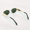 Óculos De Sol Ovais Vintage Pequena Armação De Metal Retrô Proteção UV400 Da Moda Unissex